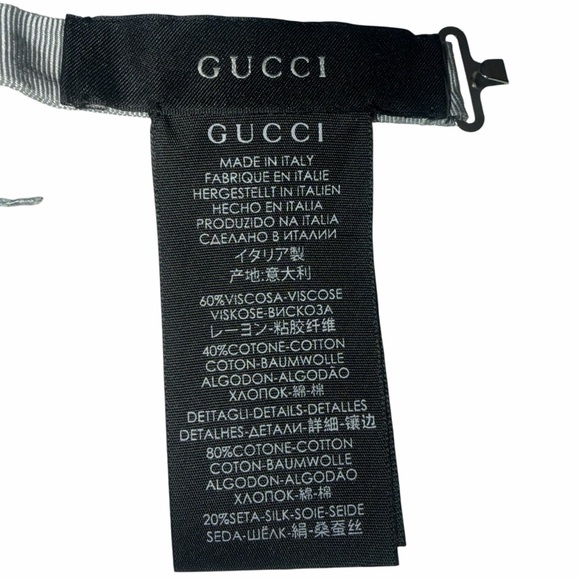 Gucci FW17 Floral Appliqué Ribbon Choker Blue Silk Corsage Necklace Bow Tie NWOT - Picture 8 of 8